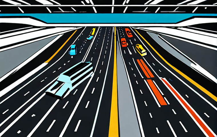 Focus on Scalability & Performance**

Prompt: A visually striking representation of a congested highway (representing traditional blockchains), morphing into a multi-lane highway with various overpasses and express lanes (representing Layer-2 solutions, sharding). The image should convey a sense of speed, efficiency, and advanced technology. The background should have a futuristic, tech-inspired design. Think bright, contrasting colors, and clear visual metaphors for data flowing smoothly. The overall impression should be a solution to a bottleneck.

**