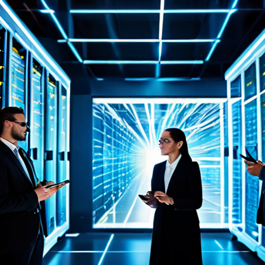 A diverse group of professional individuals, fully clothed in modest business attire, working collaboratively in a futuristic, high-tech blockchain data center. Glowing server racks and abstract light trails symbolize rapid data flow and high transaction speeds, with holographic projections displaying transaction per second (TPS) metrics and interconnected blockchain nodes. The atmosphere is dynamic, efficient, and filled with a sense of progress. Professional photography, studio lighting, highly detailed, sharp focus, vibrant colors, perfect anatomy, correct proportions, natural pose, well-formed hands, proper finger count, natural body proportions, safe for work, appropriate content, fully clothed, professional dress, family-friendly.