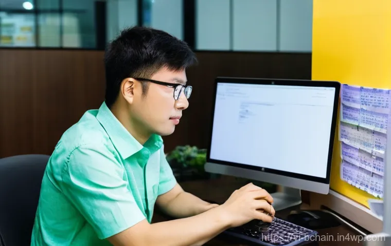 블록체인 개발을 위한 테스트 네트워크 설정 - A vibrant, futuristic digital "sandbox" environment. A young, diverse developer, dressed in smart ca...