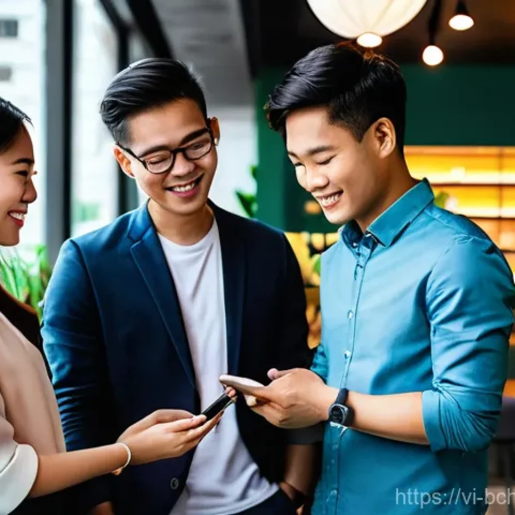 블록체인 기술의 생태계 구성 요소 - **Prompt:** A group of diverse Vietnamese people, from young professionals to seasoned entrepreneurs...