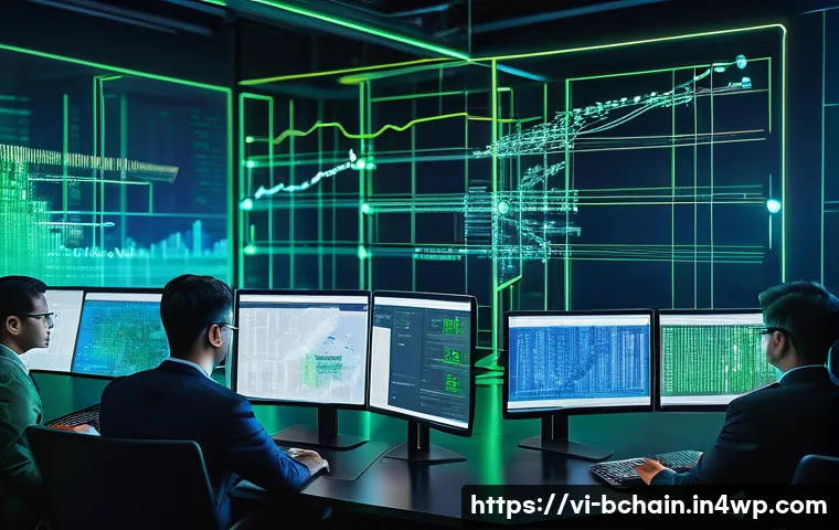 블록체인 개발에서의 데이터 시퀀스 - A futuristic blockchain network visualization illustrating a secure and ordered data chain, with int...