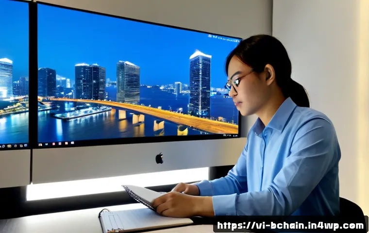 Home 17 블록체인 개발자를 위한 커리어 패스 - Photorealistic career-path scene for a blockchain developer in Vietnam: a young Vietnamese software ...